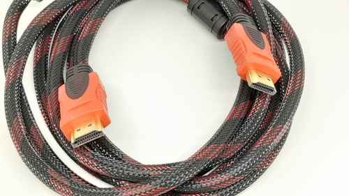 Cable Hdmi 3 Metros  Doble Filtro Mallado Dorada 4k Ps4 Xbox