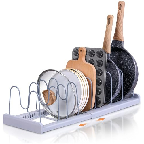 Laloblue Pot Rack, Organizador De Pan Ampliable Y Lgzxz