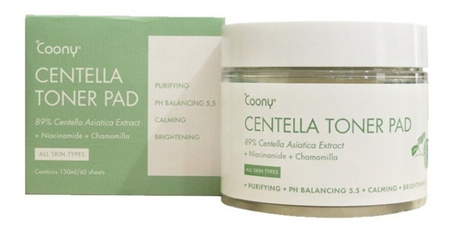 Coony Centella Toner Pad 89% Centella Asiática X60un