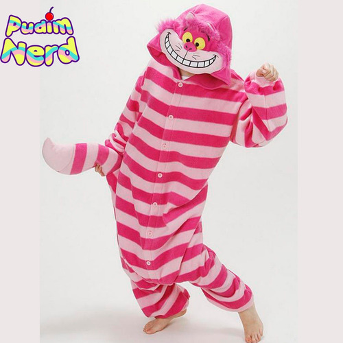 Gato Alice Cheshire Pijama Kigurumi - Pronta Entrega
