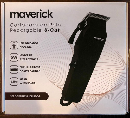 Maquina Cortadora De Pelo Profesional Maverick 8 Peines