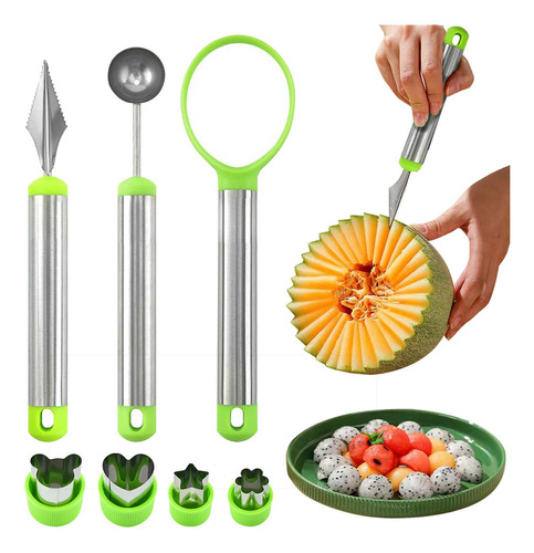 Kit 7 Cortadores De Frutas Moldes De Fruta Verduras Galletas