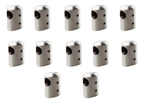 12 Conector Poste De Acero Inoxidable Base Curva Tubo 1/2