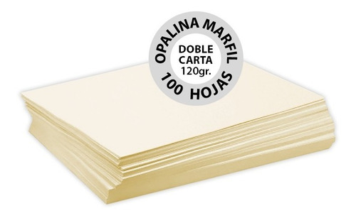 Opalina Marfil Doble Carta 120 Gr- 100 Hojas