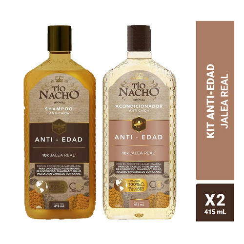  Pack Tío Nacho Jalea Real Shampoo + Acondicionador 415 ML