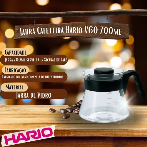 jarra-de-vidro-para-servir-cafe-hario-preto-700ml - Outlet do Café