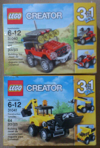 Lego 31040 31041 Creator 2 Vehiculos Con 64 Y 65 Piezas  C/u