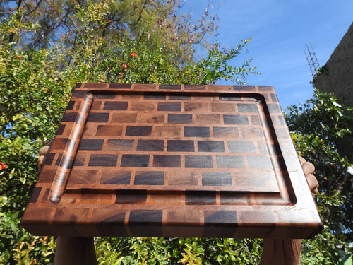 Tabla Para Cortes A Testa(end Grain)madera De Nogal Y Cerezo