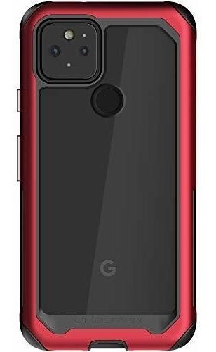 Funda Pixel 4a 5g Protector Aluminio Rojo Bumper Protector  