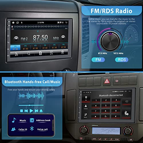 . Radio De Coche Android De Doble Din Carplay Inalámbric...