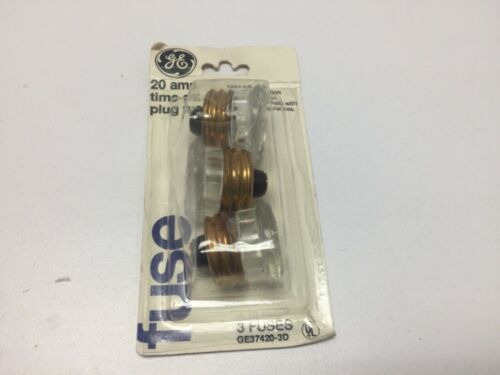 General Electric Ge37420-3d5 Time Delay Plug Fuses 20a-1 Ssc