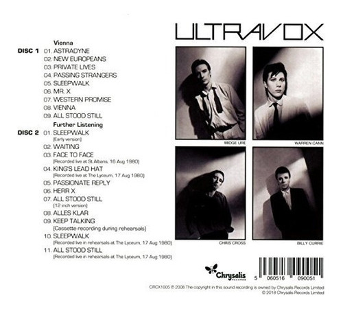 Ultravox Vienna Uk Import  Cd Nuevo