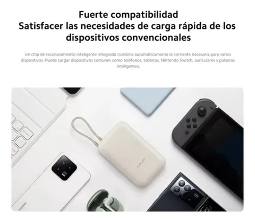 Xiaomi Power Bank 10000mah Cable Integrado 22.5w Usb-c, Tan
