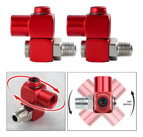 Conector Pneumático Mangueira Giratória Conetor Vermelho