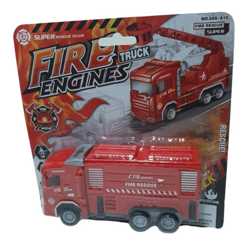 Juguete Económico Camioncitos De Bomberos 13cm 4 Modelos 