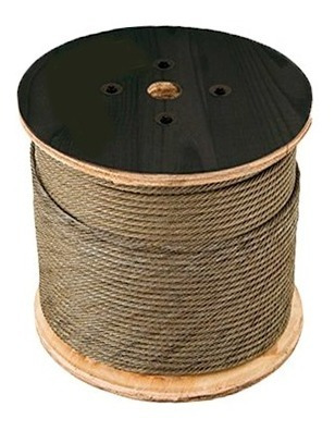 Cabo De Aço 1/2 8x19 12,7mm Polido Lance Com 45 Metros