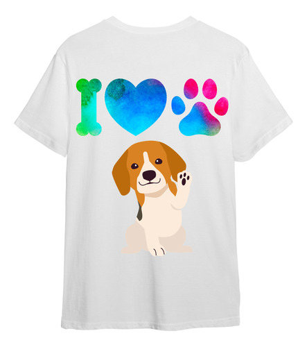 Remera I Love Dogs Beagle Edición Limitada