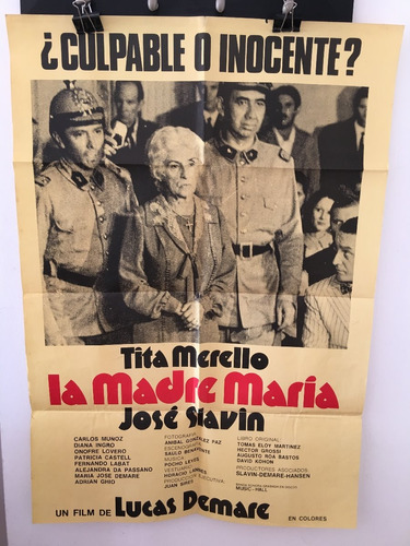 Afiche De Cine Original - La Madre Maria - Tita Merello