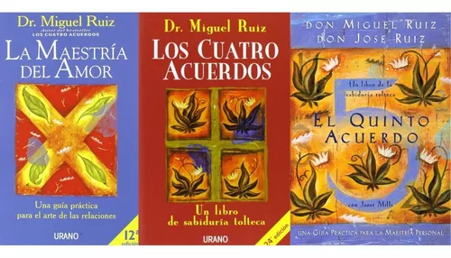 3 Libros Don Miguel Ruiz - Los 4 Acuerdos + 5to + Maestria