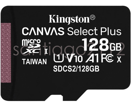 Imagen 2 de 7 de Micro Sd 128gb Kingston 100mbs Clase 10 A1 Uhs-i U1 Full Hd