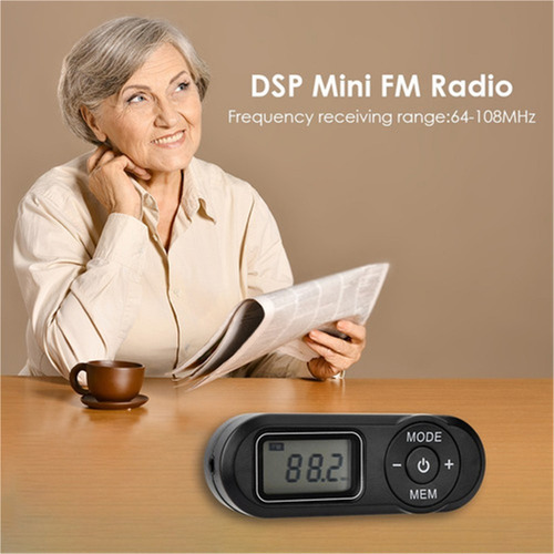 A Mini Radio Portátil Mini Radio Portátil De Bolsillo Lcd