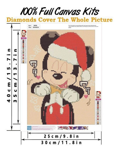 Kit Pintura Mouse Dibujo Animado Personaje Navidad Arte