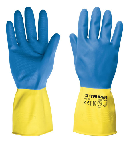 Guantes Látex Reforzado Para Limpieza 8 Talla M, Truper
