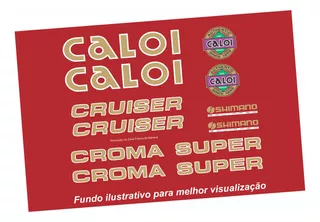 Adesivos Antiga Bicicleta Caloi Cruiser Croma Super Anos 90