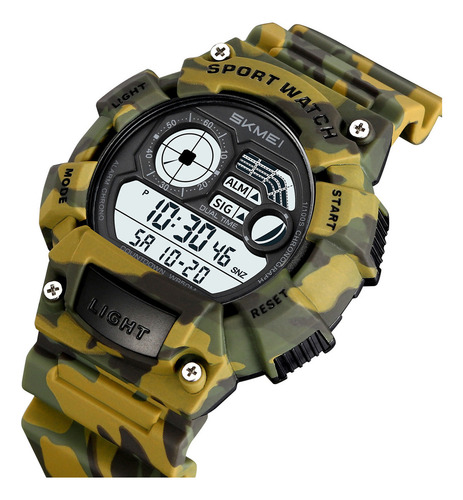 Reloj Skmei Digital Hombre Caballero Deporte Sumergible 2403 Verde Camuflaje Verde Camuflaje Negro