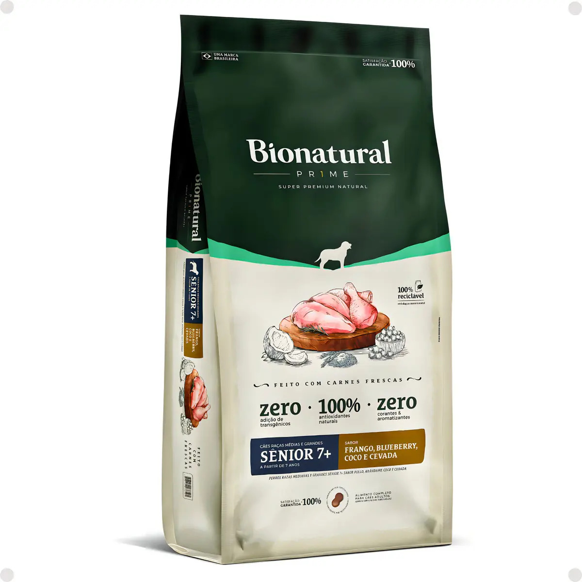 Ração Bionatural Prime Sênior 1kg Cães Pequenos Frango Blueberry