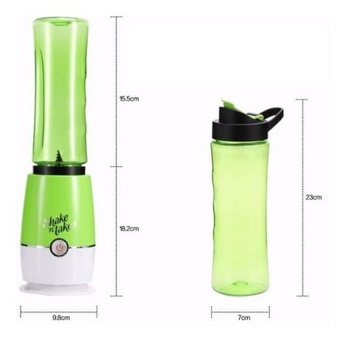Batidora Licuadora Portatil 2 Vasos Desmontables Shake Take