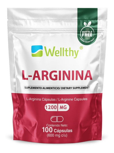 Wellthy L-arginina 600mg 100caps Sabor Neutro