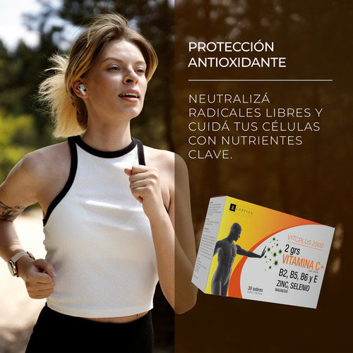 Vitaminas En Polvo Sobres Docis Diaria Complejo Vitamínico Vit C Plus Bylappiel Sabor Naranja Naranja