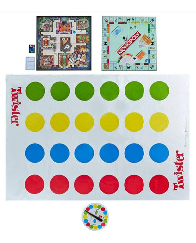 Imagen 7 de 10 de Set 3 Juegos De Mesa Hasbro Original Monopoly Clue Y Twister