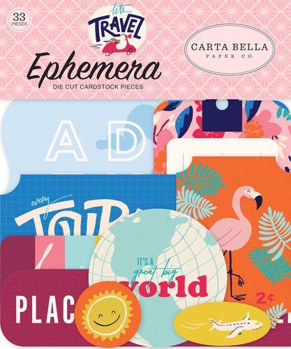 Carta Bella Paper Company Cblt100 Vamo Viajar Efimera Rosa