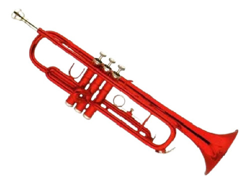 Trompeta Silvertone Sib Roja Doble Llave 3rd Sltp008