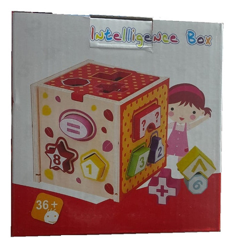 Juego Madera Didáctico Bebe Cubo Montessori Encajar Figuras 