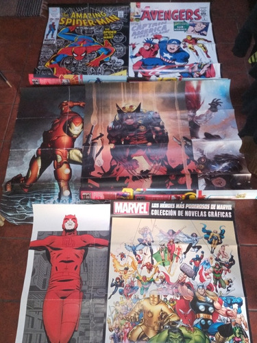 Lote De 7 Posters De Marvel Heroes 3d De Salvat