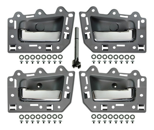 Imagen 3 de 6 de Manilla Interna Puerta Jeep Grand Cherokee 2005-10 Gris