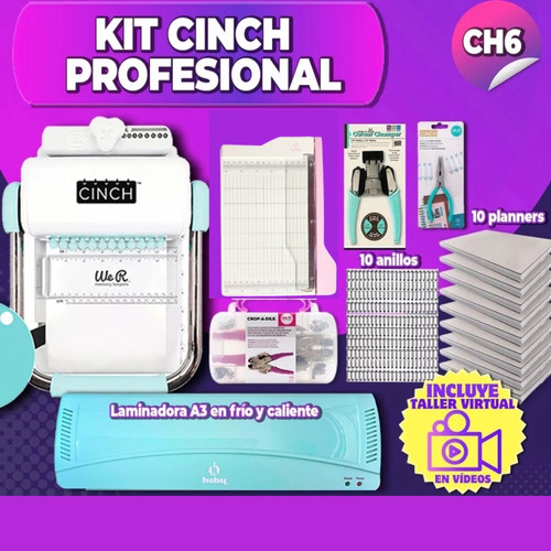 Kit Cinch Redonda + Corner + Crop + Guillotina + Laminadora