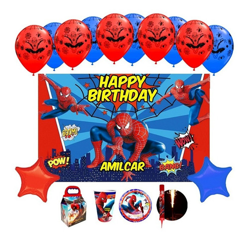 Spiderman Fiesta 40 Niños Paquete Party Hombre Araña