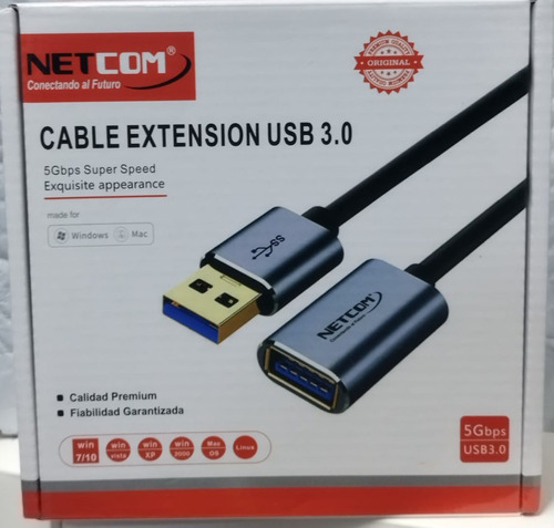 Cable Extension Usb 3.0 De Macho A Hembra De 7 Metros Netcom