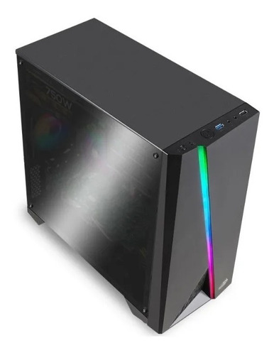 Imagen 2 de 8 de Gabinete Pc Gamer Sentey F10 Usb 3.0 Rgb Acrilico Sin Fuente