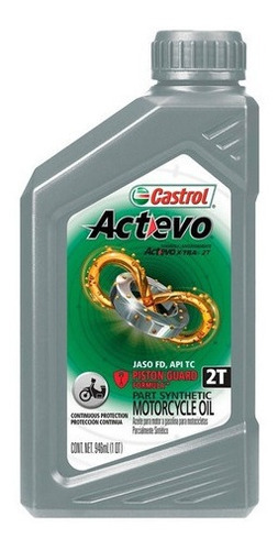 Imagen 1 de 1 de Aceite Semisintetico Castrol Actevo 2t Moto
