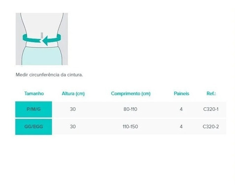 Faixa Abdominal Quatro Painéis Em Elástico Chantal C320