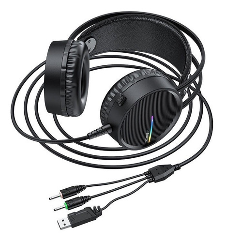 Audifonos Gaming Hoco W100 Gamer Para Juegos Color Negro