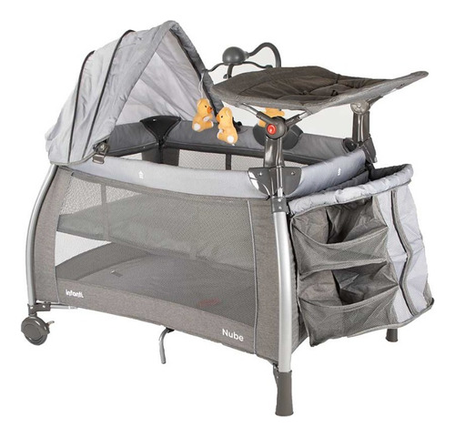 Playard Cuna De Viaje Nube Infanti Gris