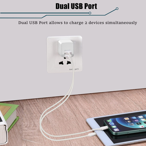 Cargador De Pared Usb Etinslant 12 W, Paquete De 3 Unidades,