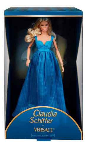 Barbie Supermodel Claudia Schiffer En Vestido Versace