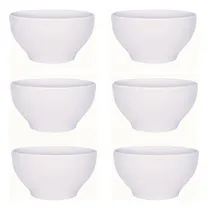 Comprar Kit 6 Bowls Pote Caldo Feijoada Cerâmica Oxford 600ml Branco